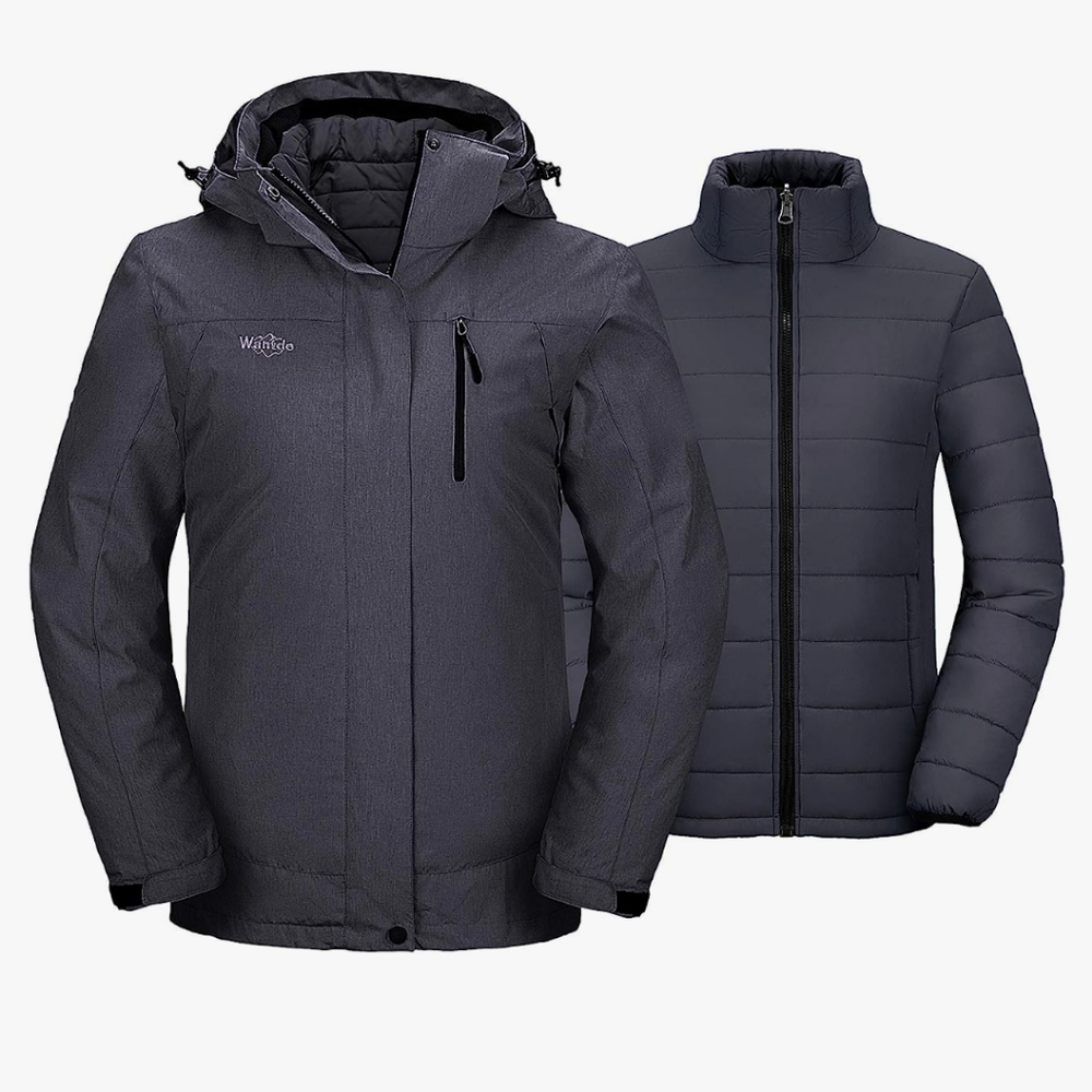 Women XL heavy 3 in 1 winter coat